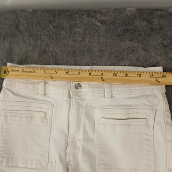 Mango Women's Cream High-Waist Straigh Jeans Size 4 - Picture 16 of 16